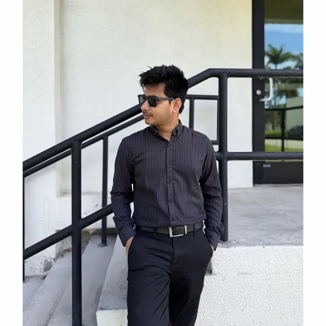 Naim Bin Hasan between conference sessions at Florida Atlantic University.