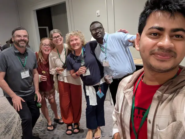 Naim Bin Hasan with fellow sociologists at the 51st Mid-South Sociological Association annual conference in South Carolina.