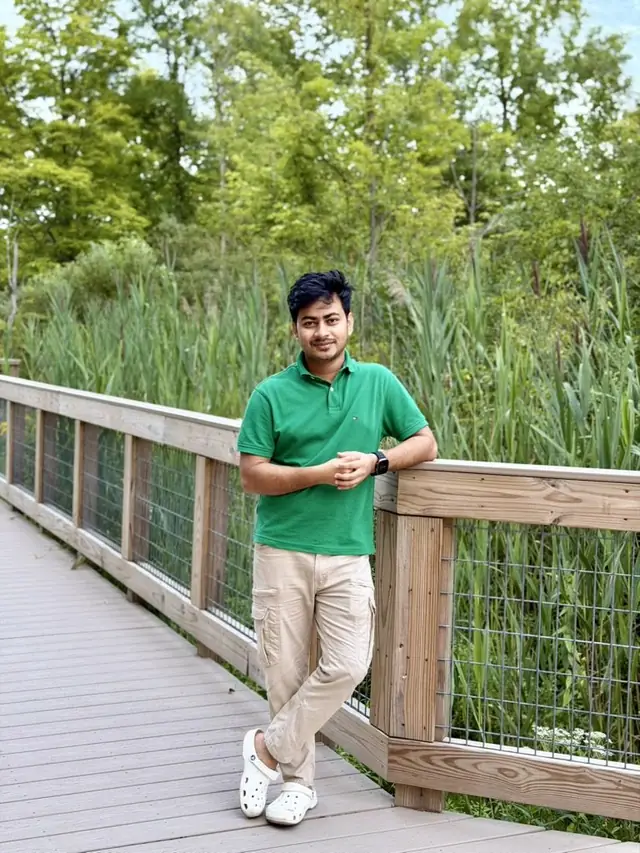 Naim Bin Hasan on a wetland boardwalk.
