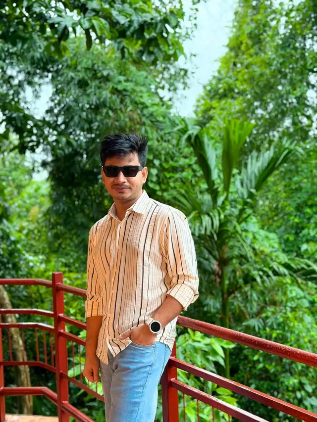 Naim Bin Hasan in a tea garden forest in Bangladesh.